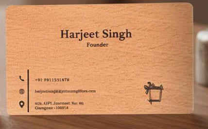 wooden card