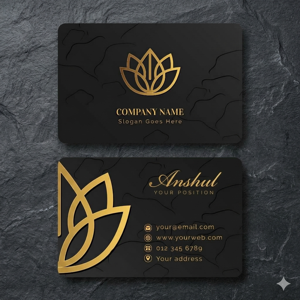 Gold Foil Visiting Card